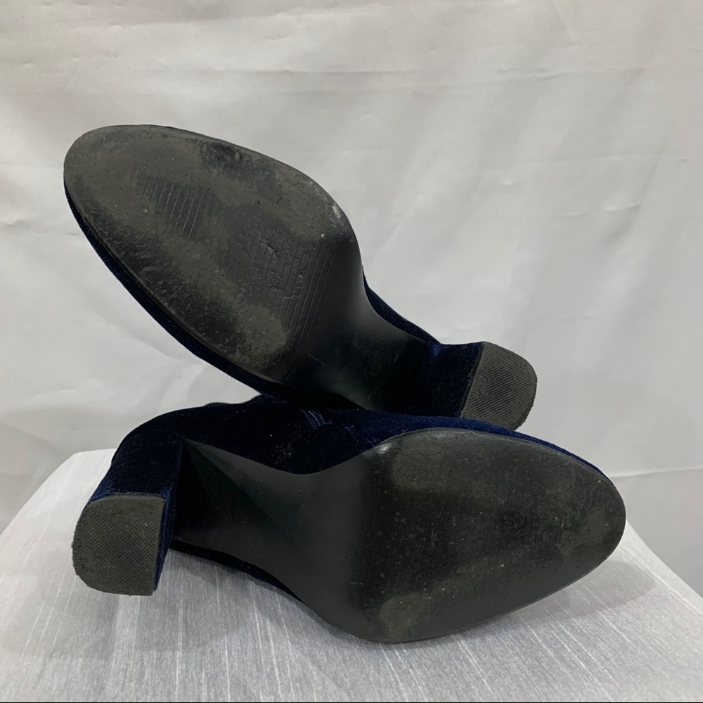 STEVE MADDEN Blue Velvet Sock Booties - Picture 7 of 8